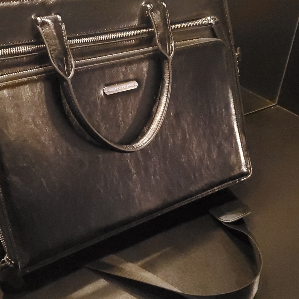 Bostanten Briefcase Black Leather
